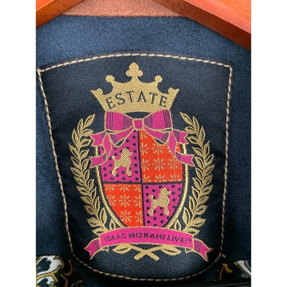 Isaac Mizrahi Live! Womens Estate Collection Blazer XSP Gray With Ornate Lining - Picture 5 of 7